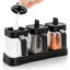 Ensemble de 3 pots à condiments avec plateau, contenant à épices 13,5 oz avec couvercles et cuillères, ensembles de contenants en verre pour le sel et le sucre, boîte d'assaisonnement pour le sel et le poivre