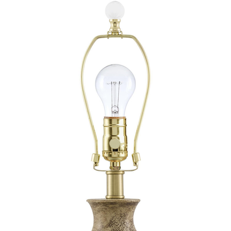 Darleta Table Lamp, Beige, Brown