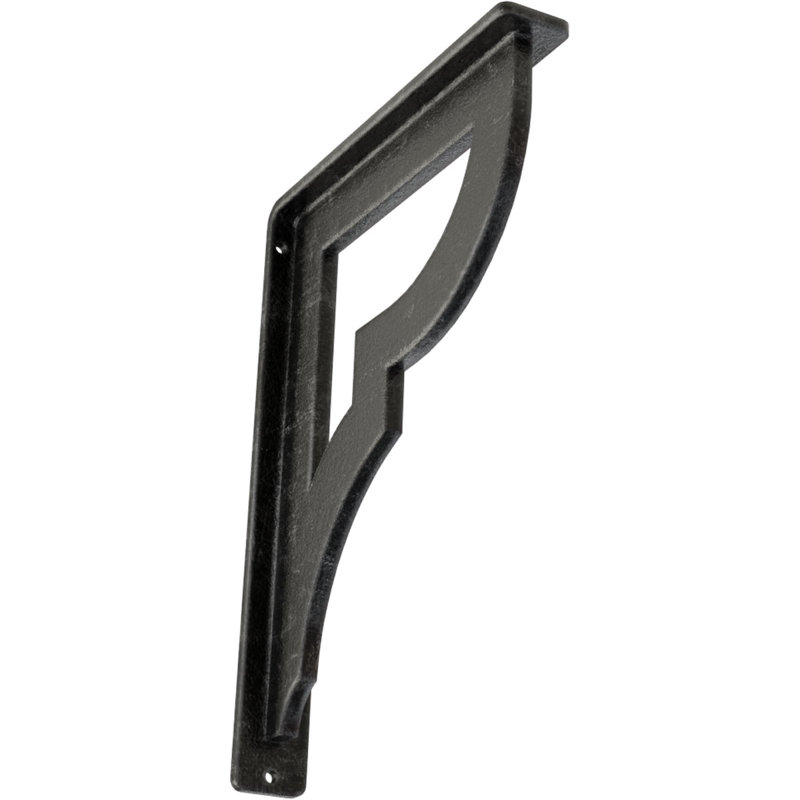 Support en fer forgé Bradford, Argent antique, H 10 po x l 1,5 po x P 7,5 po