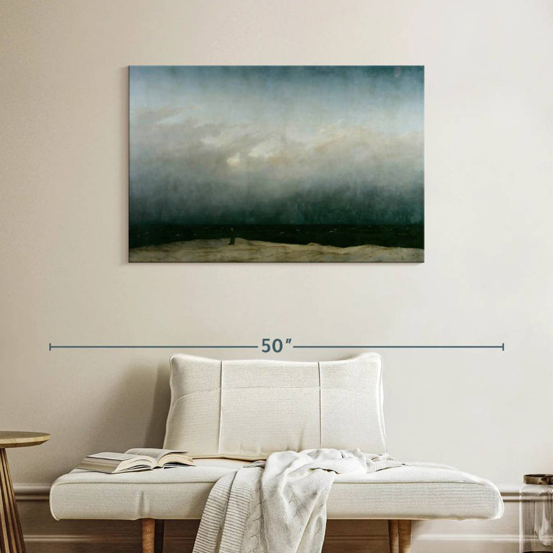Gillard, le moine au bord de la mer, H 26 po x l 39 po