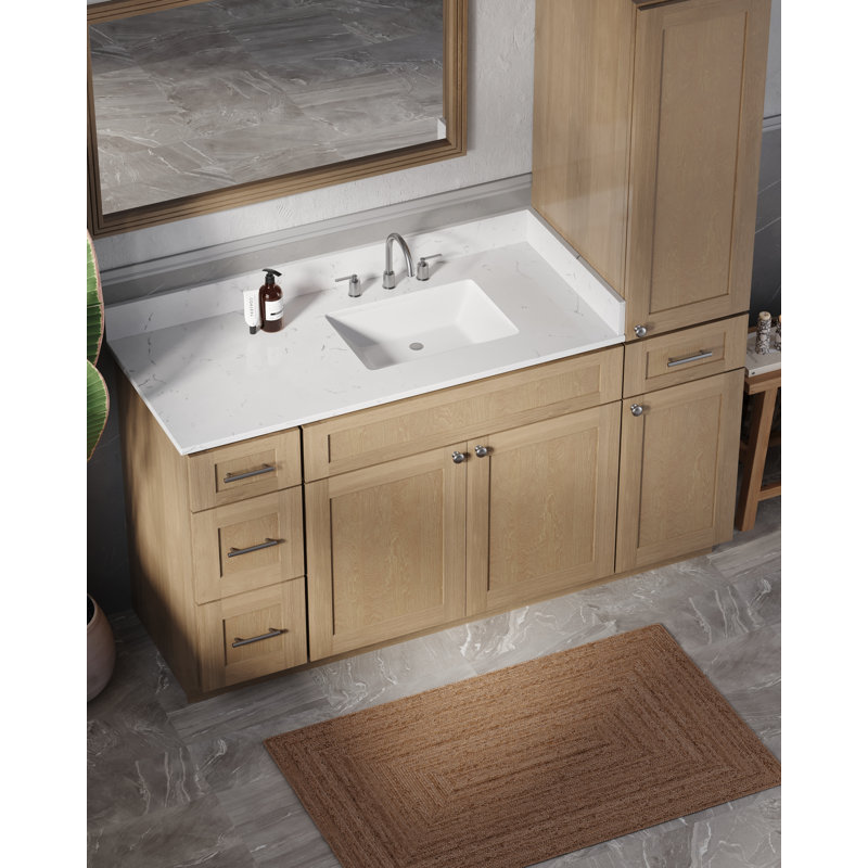 Meuble-lavabo simple 63 po Disar, Chêne naturel