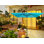  Parasol carré carré à DEL pour le jardin avec 32 lumières et manivelle, parasol extérieur (support non inclus)