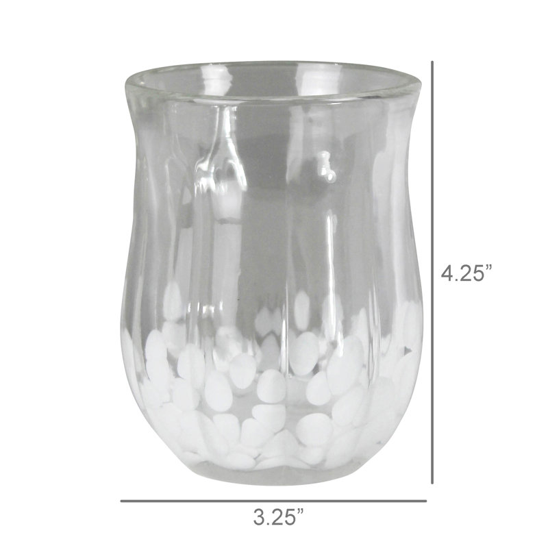 Votive With Speckled Bottom, Glass