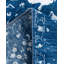 Tapis noué à la main de conception unique Ikat - bleu, 8 pi 2 po x 9 pi 10 po