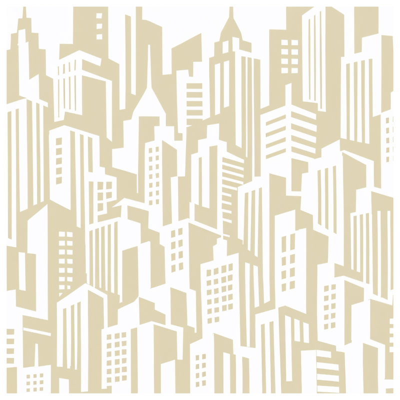 Couvertures Beige City Skyline, 50in W x 60in H