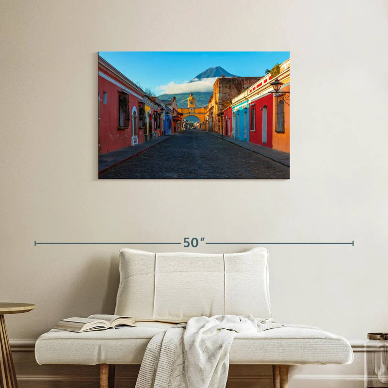 Ravi Street In Antigua, 24" H x 36" W