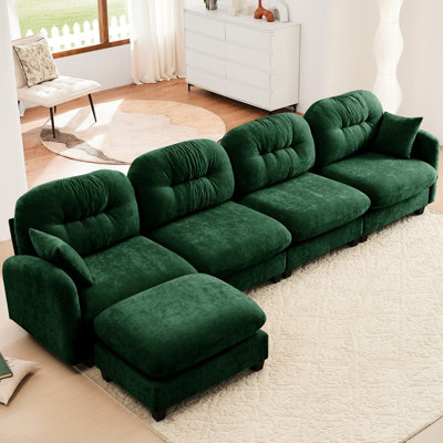 4 modulaires avec matériau chenille, conception ergonomique et combinaison flexible personnalisable, chenille douce, courbe, mobile