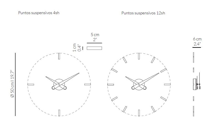 Puntos Suspensivos Wall Clock, Red