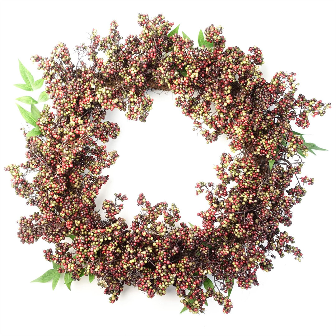Artificial Hanging Berry Wreath