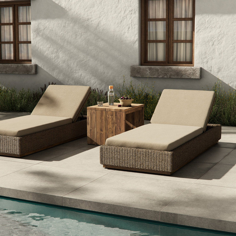 Lorelei Outdoor Teak Adjustable Chaise Lounge