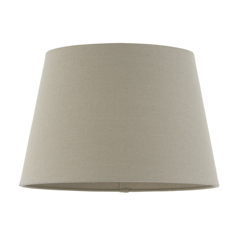 Orpington Fabric Drum Lamp Shade, 20.5cm H x 31cm W x 31cm D, Grey