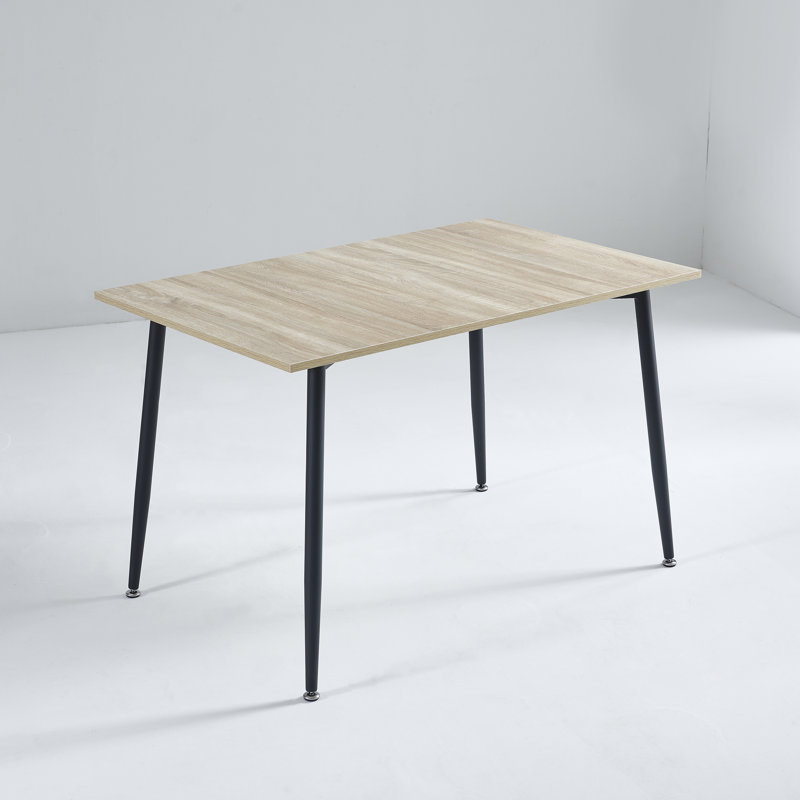 Kalafus Metal Base Dining Table, Oak