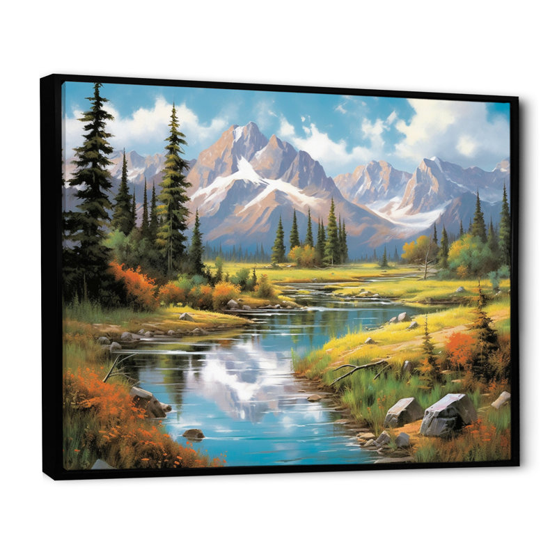 Colorado Mountain Senerity I - Colorado, art encadré, H 12 po x l 20 po x P 1 po, Cadre flottant noir