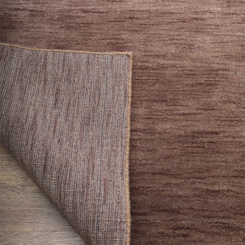 Tapis écologiques en laine tissée à la main Manns, Light Brown, Carré 6 pi