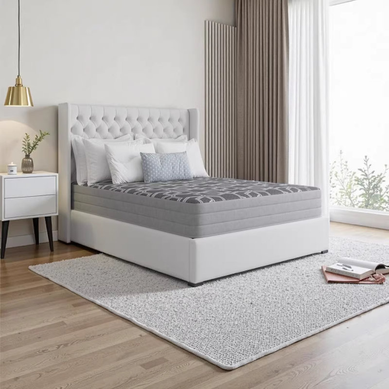 Très grand matelas ferme ferme en mousse de 10 po avec housse glacée et mousse certifiée CertiPur-US, Très grand lit