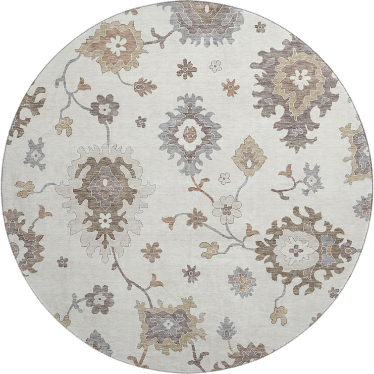 Premium Machine Washable Prisco Ivory Rug