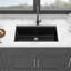 Évier de cuisine 30 po x 19 po x 9,65 po en granite noir