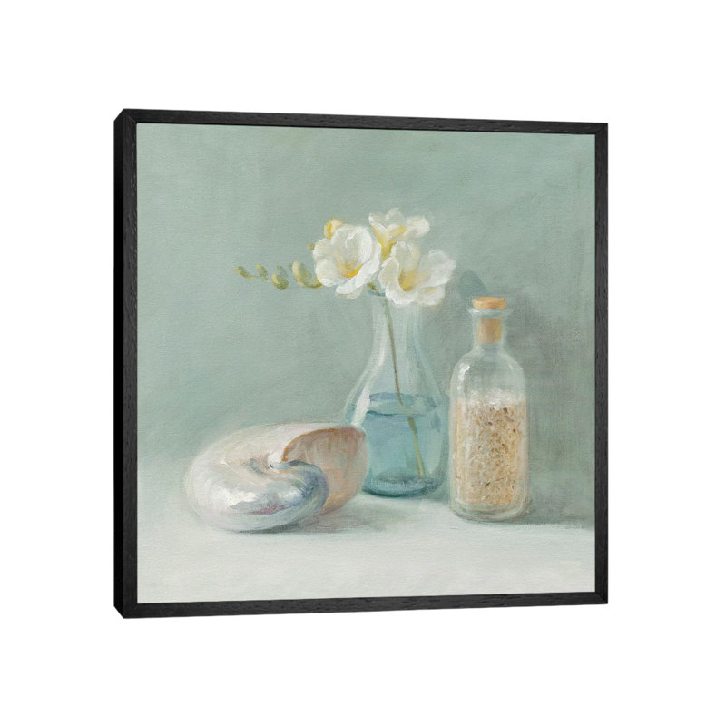 Freesia Spa by Danhui Nai - Print on Canvas, Black Framed, 93.98 cm H x 93.98 cm W