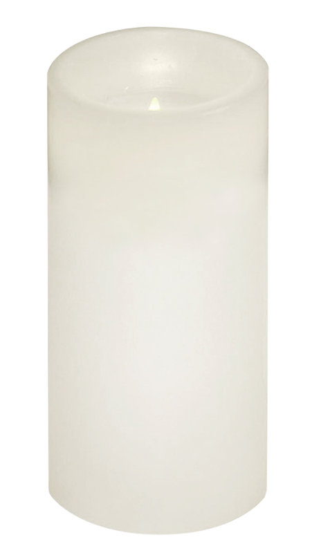 Bougie DEL sans flamme, Blanc, H 6 po x l 3 po x P 3 po