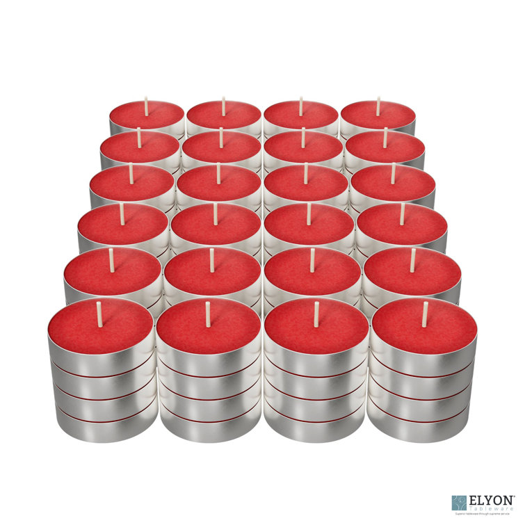 Elyon Tableware 96 Apple Cinnamon Scented Red Wax Tealight Candles