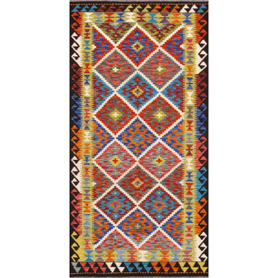 Kilim Hand Knotted Wool Geometric Indoor Rug