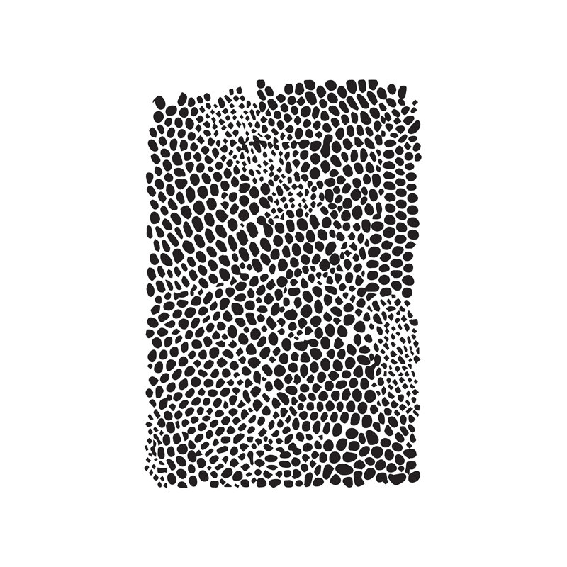 « snakeskin'-impression », reproduction d’art, H 48 po x l 32 po x P 1,5 po, Toile tendue
