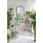 40x14x31" Rustic Iron Arched Fence Console Table