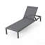 Chaise longue grise