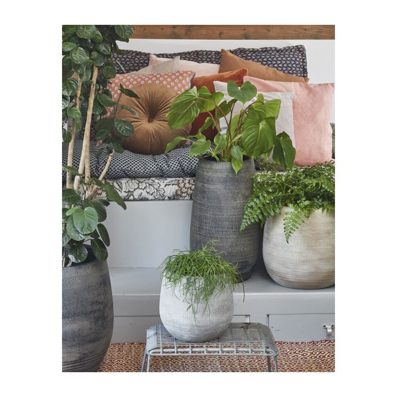 Rothmar Handmade Terracotta Table Vase, 50cm H  x 29cm W x 29cm D, Gray