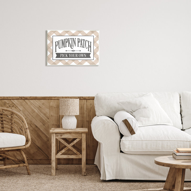 Art textuel sur toile, "Pumpkin Patch Country Sign", H 13 po x l 19 po x P 0,5 po, Unframed