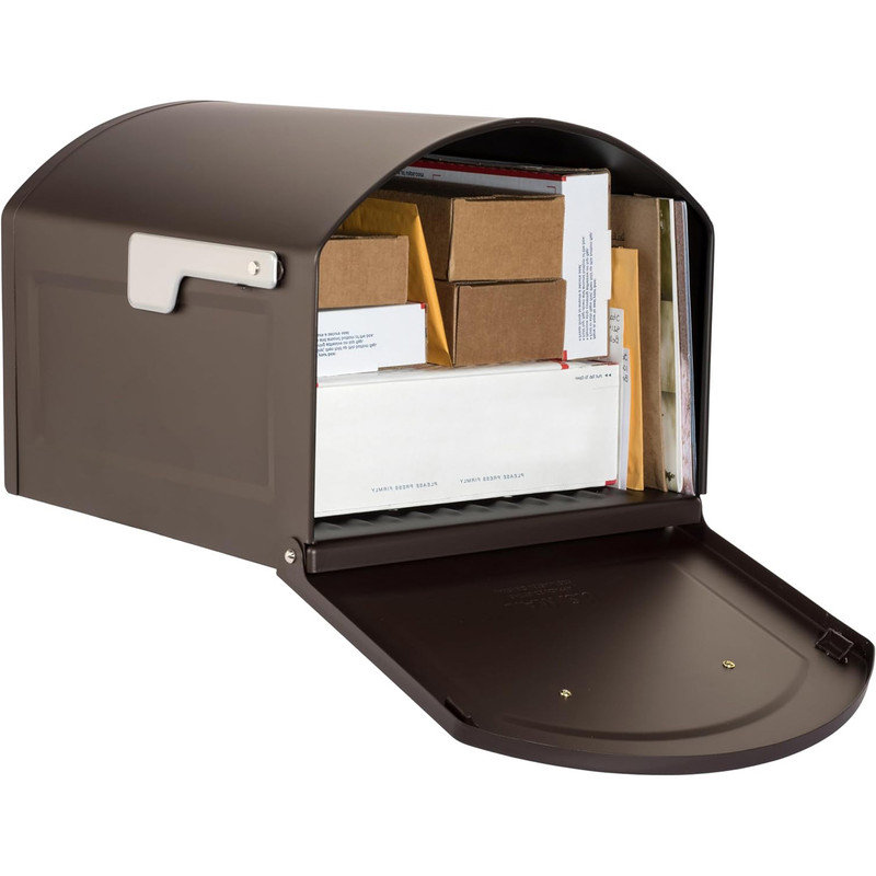 Centennial Rubbed Bronze Extra Large Steel Post Mount Mailbox