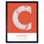 Calgary City Map Calgary Orange - Single Picture Frame Typography