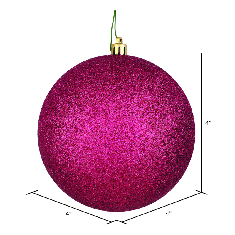 Ornement boule 4 po, Paillettes baie