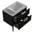 Meuble-lavabo de salle de bain en chêne noir 30 po - Lavabo en céramique, matériaux de qualité Space Design-518510768
