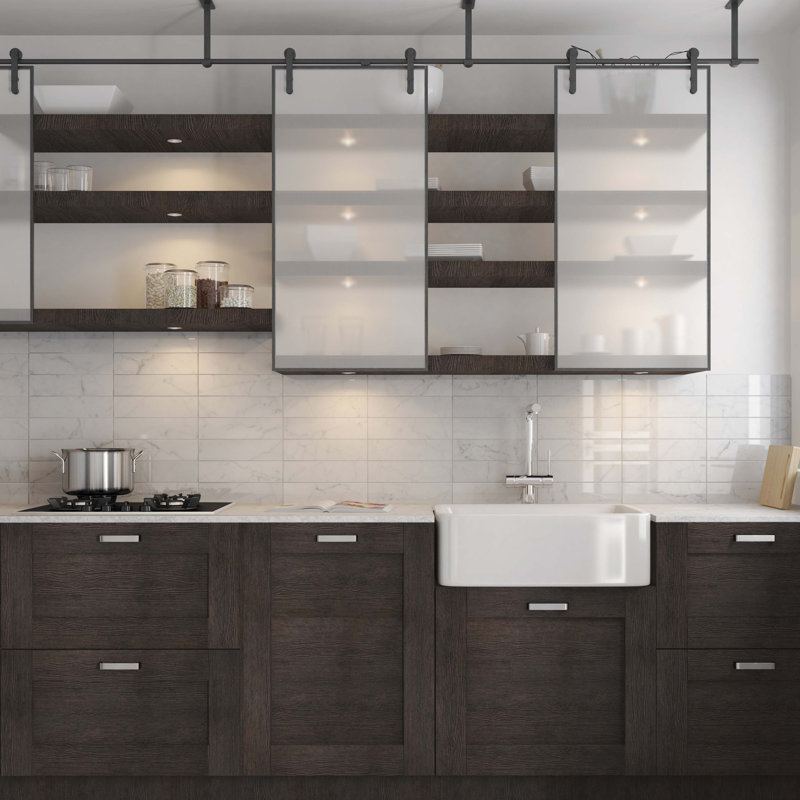 Classico Carrara 3" x 12" Ceramic Stone Look Subway Wall Tile