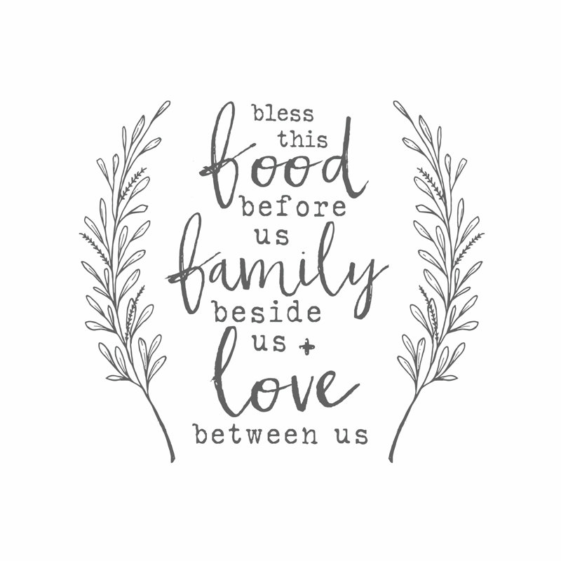 Bless This Food Family And Love Wreath, H 12 po x l 12 po