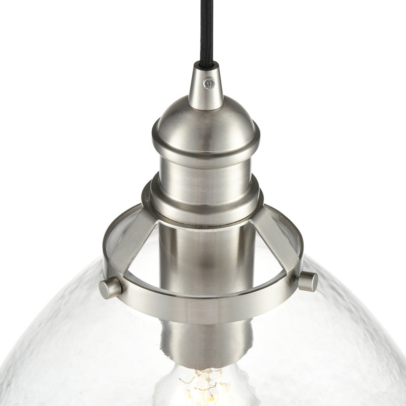 Luminaire suspendu 1 lumière Aloni, Nickel brossé