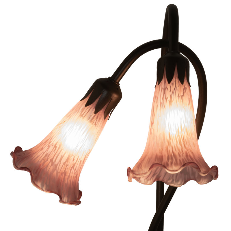 Meyda Tiffany & Stained Glass Table Lamp, Lavender