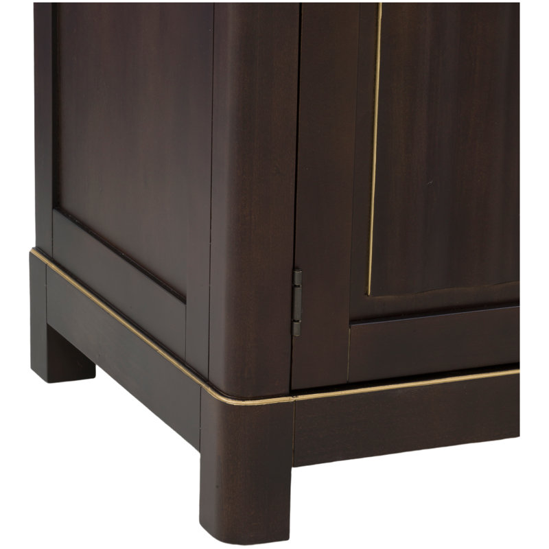 Aria Four Door Credenza in Champagne Mist, Café Mocha