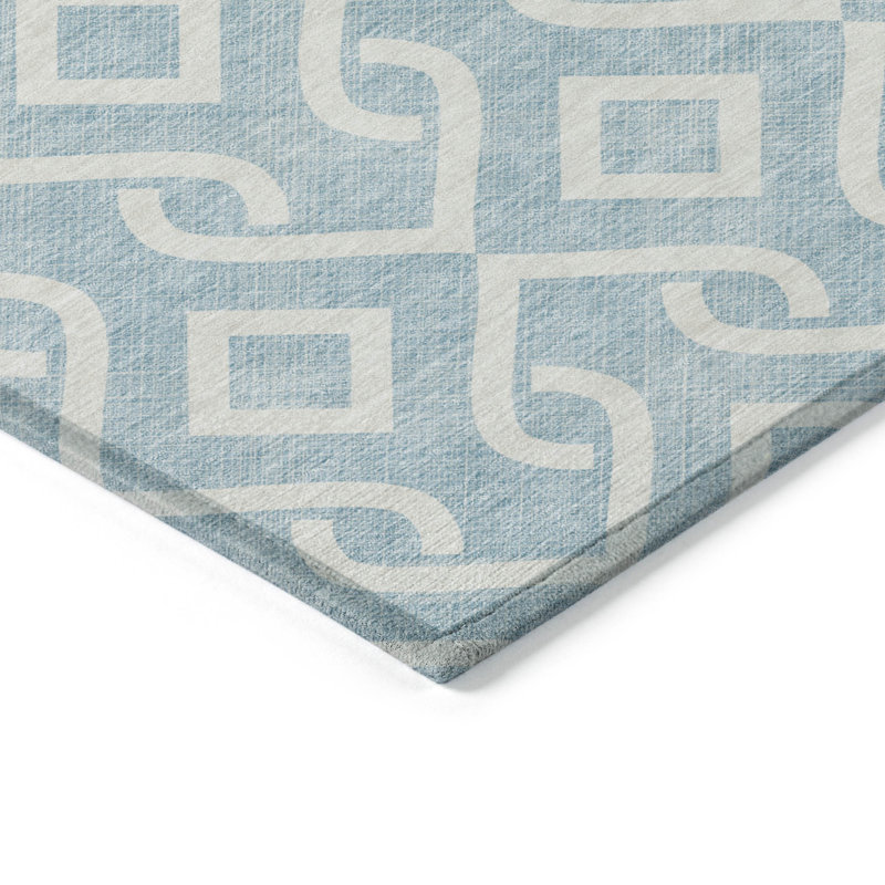 Kaylani Washable Geometric Indoor / Outdoor Rug, Runner 2'3" x 7'6"