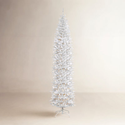 Slim Pre-Lit White Christmas Tree