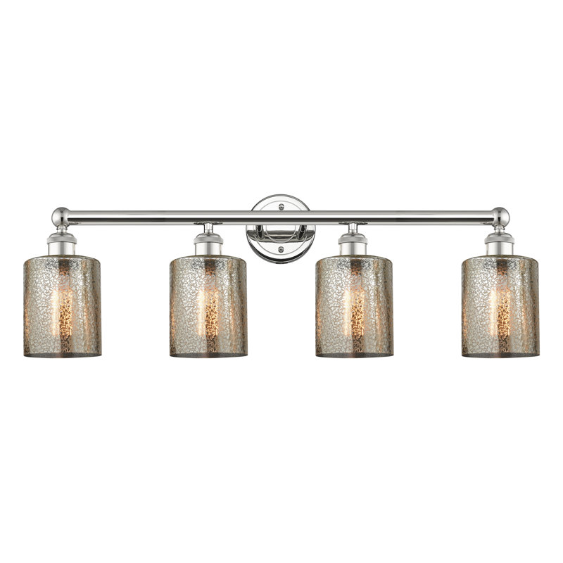 Éclairage pour meuble-lavabo 4 lumières 32 pouces Karon, Mercure, Nickel poli
