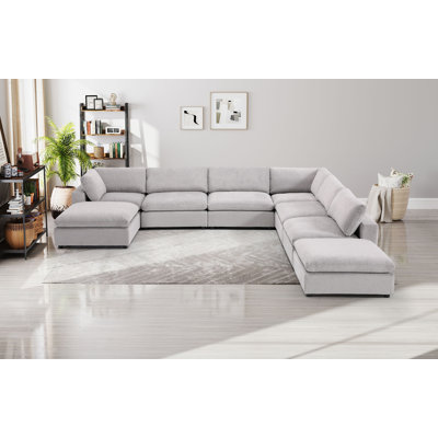 Canapé modulaire rembourré 8 pièces Nuccio
