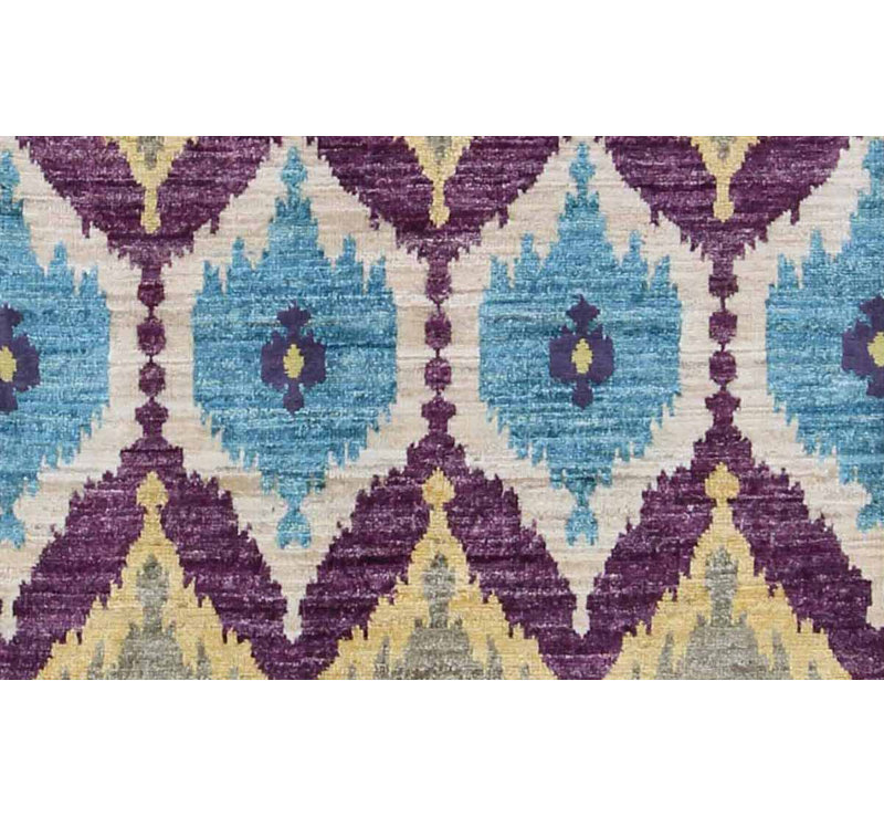 Runner Geometric Hand Knotted Area Rug, Runner 73 x 290cm