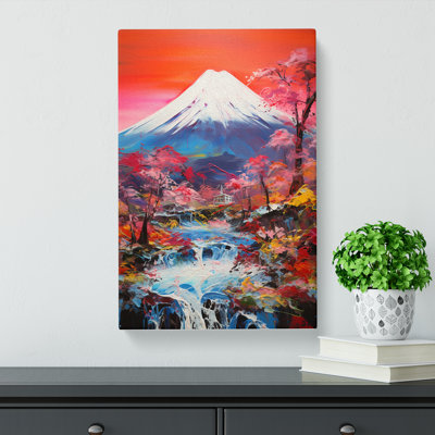 Mount Fuji Gestural No.2 - Wrapped Canvas