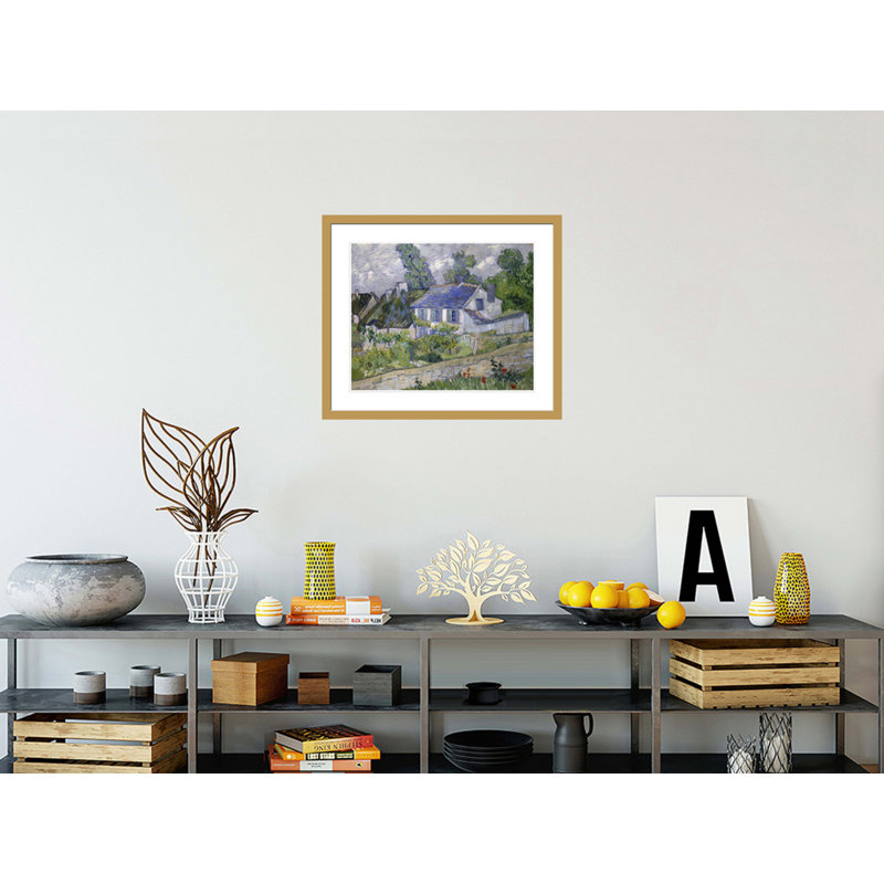 «Homes at Auvers» par Vincent van Gogh, impression giclée encadrée, H 23,5 po x l 27,57 po