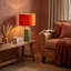 20 cm H Round Cotton Lamp Shade ( No Direct Attachment Method ) in Orange