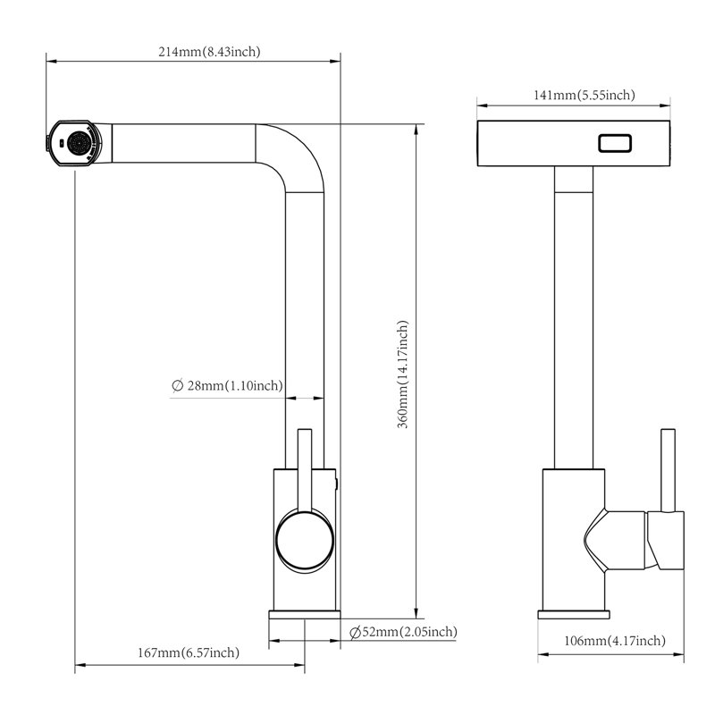 Évier de cuisine 33 po en acier inoxydable de calibre 16 T304 avec robinet escamotable de trois modes d'eau, distributeur de savon, grille de fond et robinet de condensation à simple cuve, guide en forme de X,