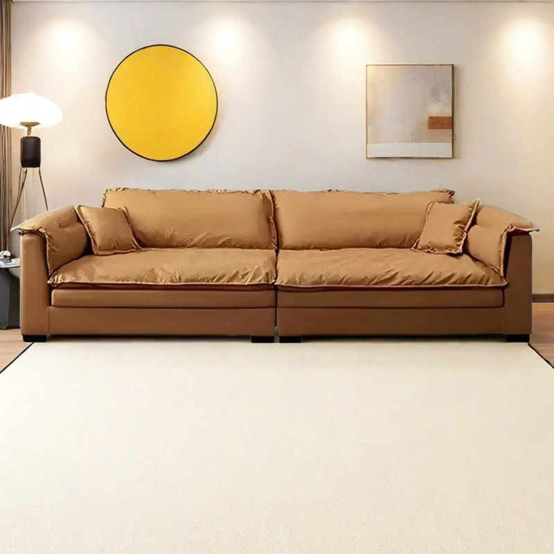 Canapé minimaliste moderne à ligne droite de luxe moderne, H 23,62 po x l 102,36 po x P 47,24 po, 4