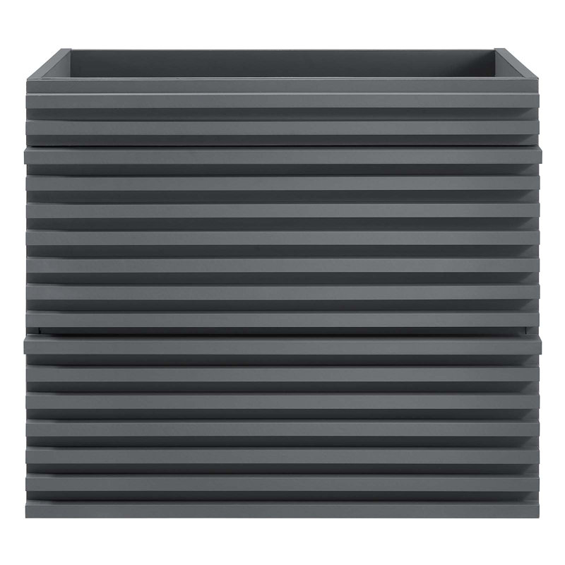 Base de meuble-lavabo mural simple 23,5 po Modway Render, gris